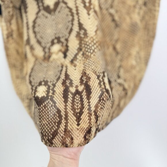 Anne Klein Snakeskin Sleeveless Chiffon Blouse Size 14 Preppy Event - Picture 6 of 11